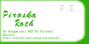 piroska roth business card